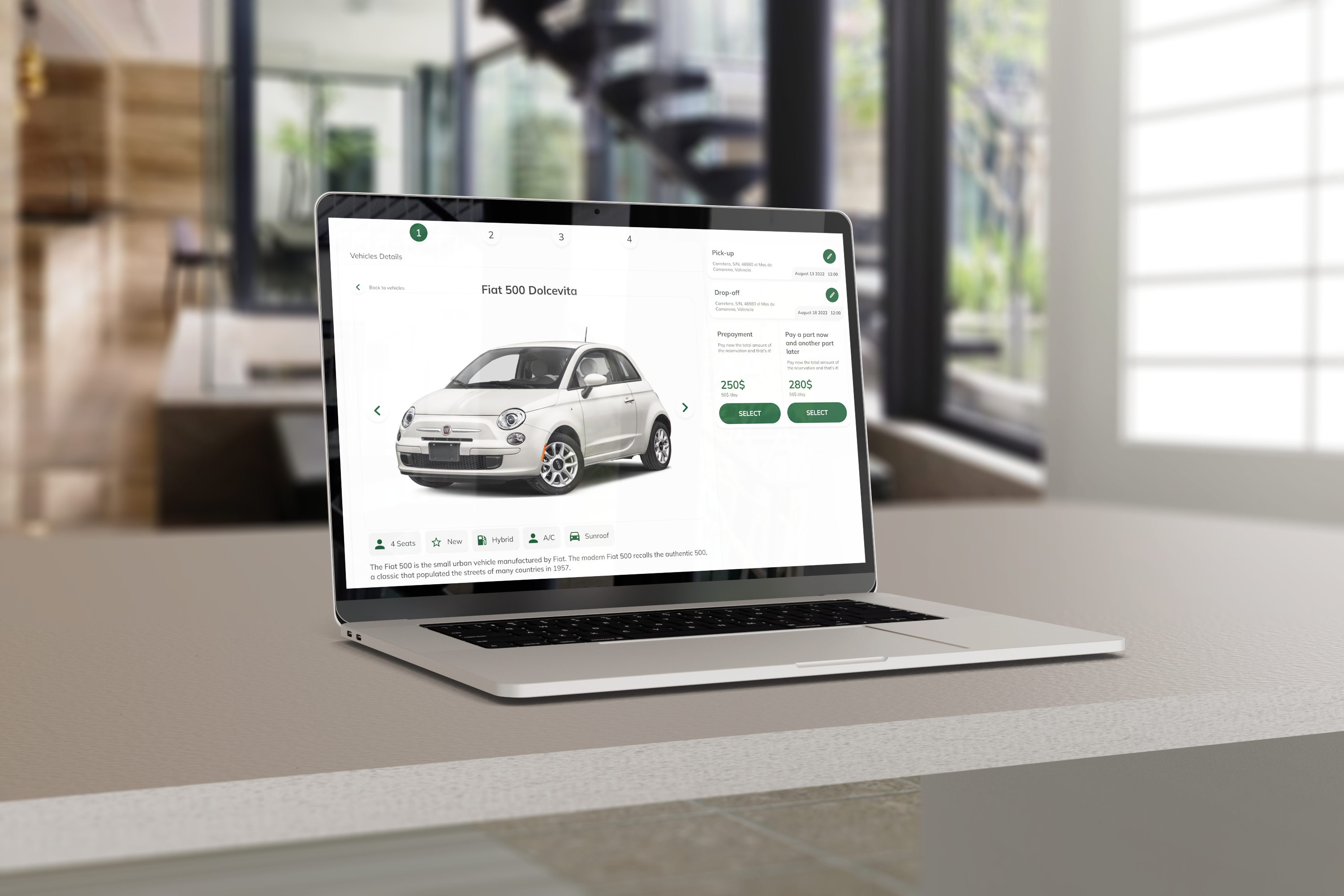 This is a flit2go Car rental software, designed to booking the car that you need from your website.